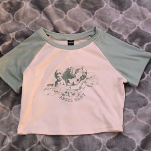 Why in Olive angel baby crop top
